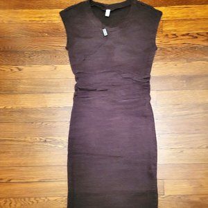 NWT!  Italian Mohair/Wool Ruched Waist Dress - XS